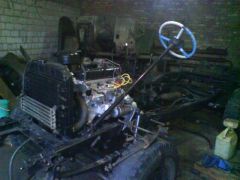 Рама от УАЗ+движок от 21 волги+КПП 