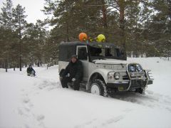 зимние покатушки с "прицепом"
