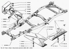 Чертеж Рама и брызговики двигателя в сборе УАЗ 3151.gif