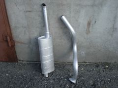 Очищенные и покрашенные пр.труба и глушитель