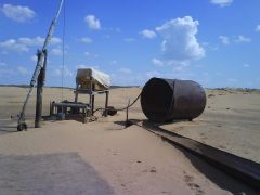 Не действующи колодец в степи.