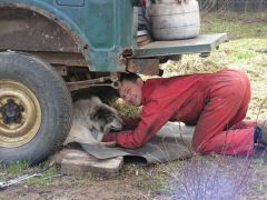 Снятие заднего моста.